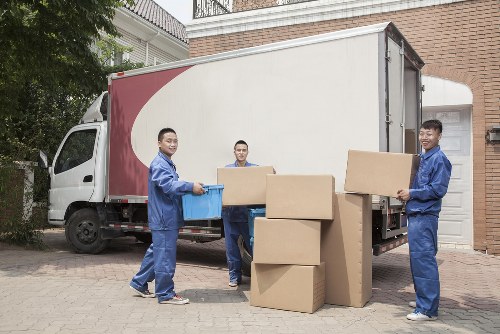 Removal van parked on a Hackney street for a local house move