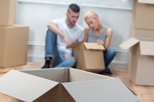 Retail relocation process in Hackney with packed inventory