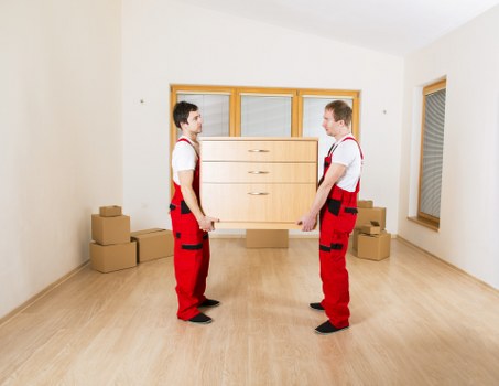 Professional movers assisting with a Hackney home move